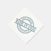 Gebildet 1935 Briefmarke-Logo für die Runde Gummi Serviette (Ecke)