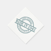 Gebildet 1943 Briefmarke-Logo für das Geburtsjahr Serviette (Ecke)