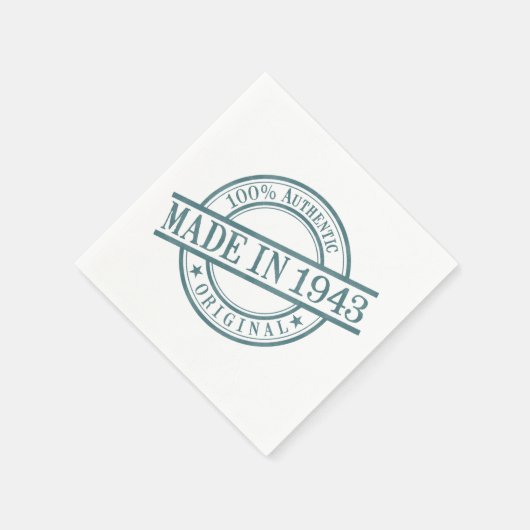Gebildet 1943 Briefmarke-Logo für das Geburtsjahr Serviette (Ecke)