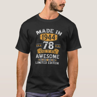 Gebildet 1944 78 Jahre alte Geschenke 78. Geburtst T-Shirt