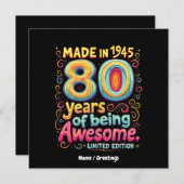 Gebildet 1945, 80 Jahre Phantastisch Einladung (Vorne/Hinten)