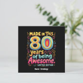 Gebildet 1945, 80 Jahre Phantastisch Einladung (Stehend Vorderseite)