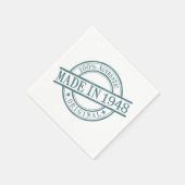 Gebildet 1948 Briefmarke-Logo für die Runde Gummi  Serviette (Ecke)