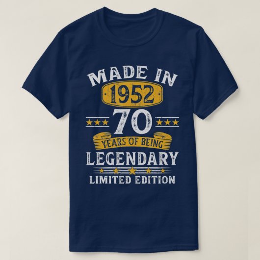 Gebildet 1952 70 Jahre alte Geschenke 70. Geburtst T-Shirt (Design vorne)
