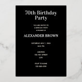 Gebildet 1953 70 Jahre phantastisch 2023 Tag Folieneinladung (Rückseite)