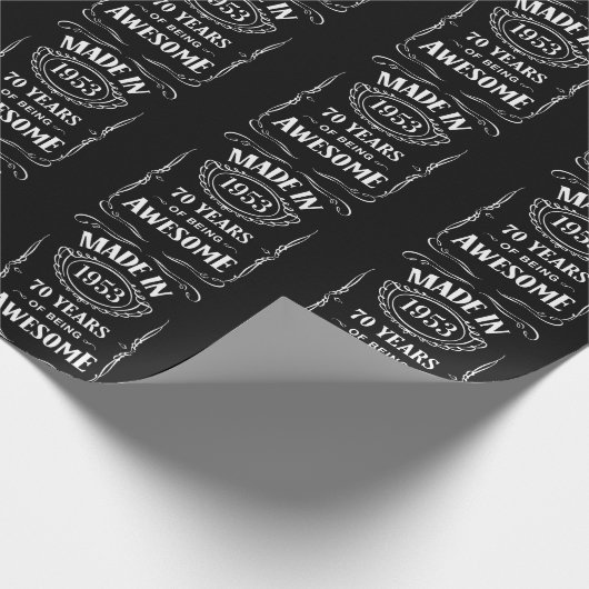 Gebildet 1953 70 Jahre phantastisch 2023 Tag Geschenkpapier (Ecke)