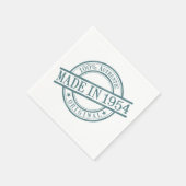 Gebildet 1954 Briefmarke-Logo für die Runde Gummi Serviette (Ecke)