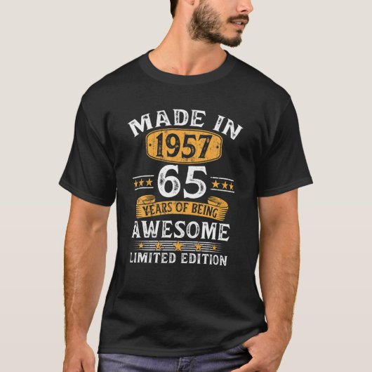 Gebildet 1957 65 Jahre alte Geschenke 65. Geburtst T-Shirt (Vorderseite)