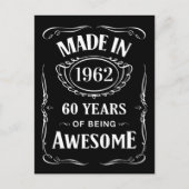 Gebildet 1962 60 Jahre phantastisch 2022 Tag Postkarte (Vorderseite)