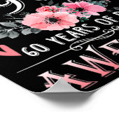 Gebildet 1962 Blumengeschenk 60 Jahre alt 60. Gebu Poster (Ecke)