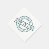 Gebildet 1962 Briefmarke-Logo für die Runde Gummi  Serviette (Ecke)