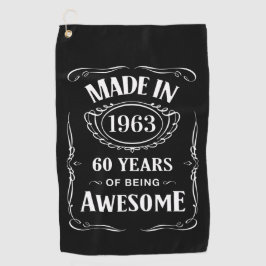 Gebildet 1963 60 Jahre phantastisch 2023 Tag Golfhandtuch