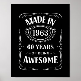 Gebildet 1963 60 Jahre phantastisch 2023 Tag Poster