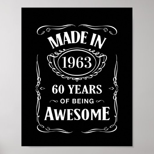 Gebildet 1963 60 Jahre phantastisch 2023 Tag Poster (Vorne)