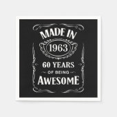 Gebildet 1963 60 Jahre phantastisch 2023 Tag Serviette (Vorderseite)