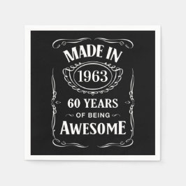 Gebildet 1963 60 Jahre phantastisch 2023 Tag Serviette