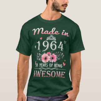 Gebildet 1964 Blumenkohl 58 Jahre alt 58. Geburtst T-Shirt