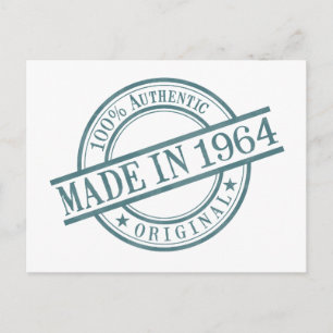 Gebildet 1964 Briefmarke-Logo für die Runde Gummi  Postkarte