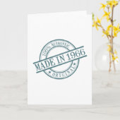 Gebildet 1966 Runde-Rubber-Briefmarke Logo Geburts Karte (Gelbe Blume)