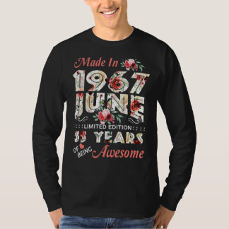 Gebildet 1967 Juni 55 Tränen Phantastisch zu sein T-Shirt
