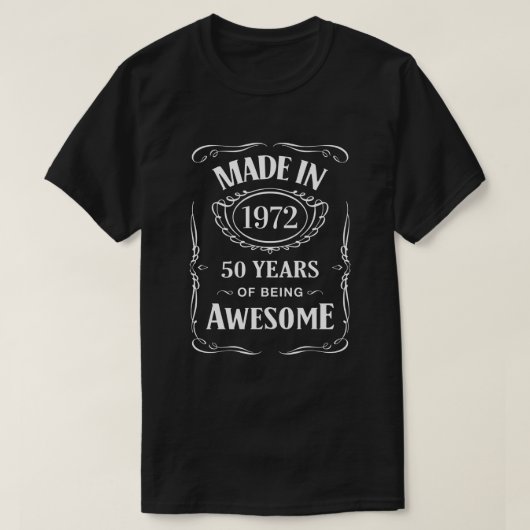 Gebildet 1972 50 Jahre phantastisch T-Shirt (Design vorne)