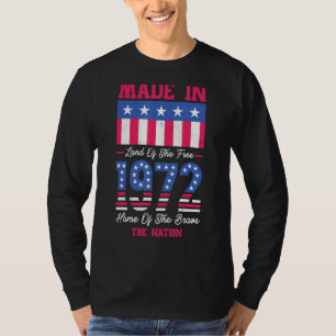 Gebildet 1972 T Shirts USA Land der freien Zuhause