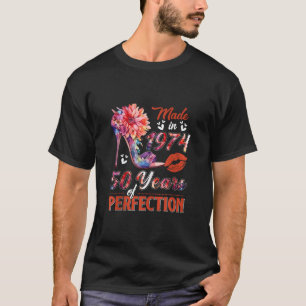Gebildet 1974 Blumenkohl 50 Jahre alt Vintag 50. G T-Shirt