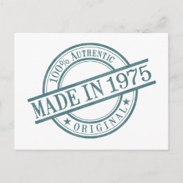 Gebildet 1975 Briefmarke-Logo für die Runde Gummi  Postkarte