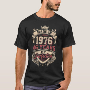 Gebildet 1976 Vintag 46. Geburtstag 46 Jahre T-Shirt
