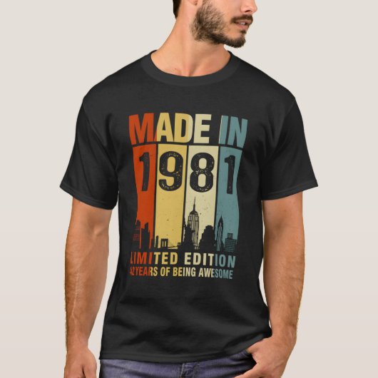 Gebildet 1981 42 Jahre Phantastisch T-Shirt (Vorderseite)