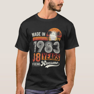 Gebildet 1983 38 Jahre Phantastisch Vintag 38 T T-Shirt