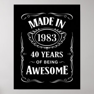 Gebildet 1983 40 Jahre phantastisch 2023 Tag Poster