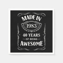 Gebildet 1983 40 Jahre phantastisch 2023 Tag Serviette
