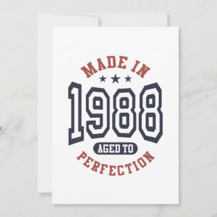 Gebildet 1988 mit vollkommenem Geburtstagsgeschenk Dankeskarte