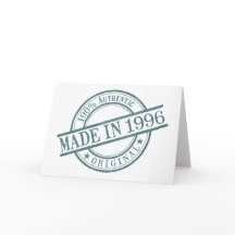 Gebildet 1996 Runde Briefmarke Logo Geburtstag