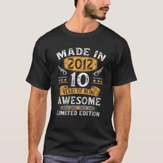 Gebildet 2012 10 Jahre alte Geschenke 10. Geburtst T-Shirt