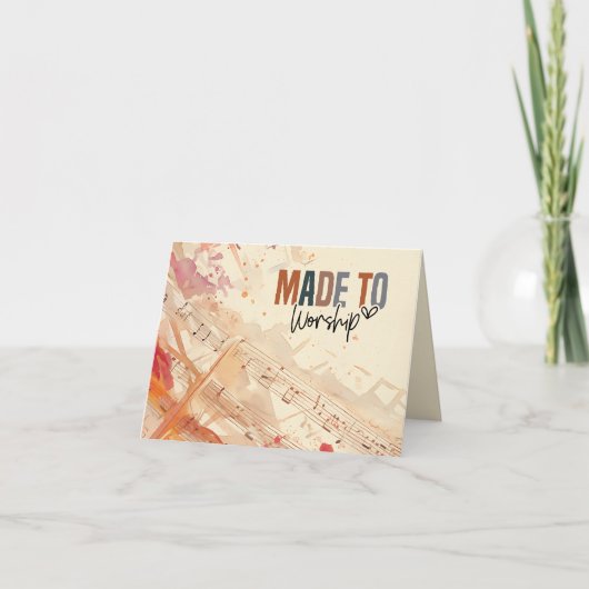 Gebildet Christliches Zitat Psalm 95:1 Bibel Karte (Vorderseite)