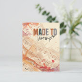 Gebildet Christliches Zitat Psalm 95:1 Bibel Postkarte (Stehend Vorderseite)