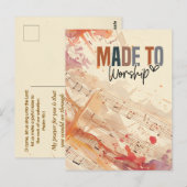 Gebildet Christliches Zitat Psalm 95:1 Bibel Postkarte (Vorne/Hinten)