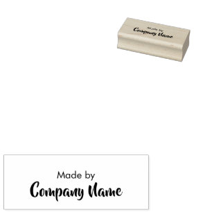 Gebildet durch Firmenname Script Gummistempel