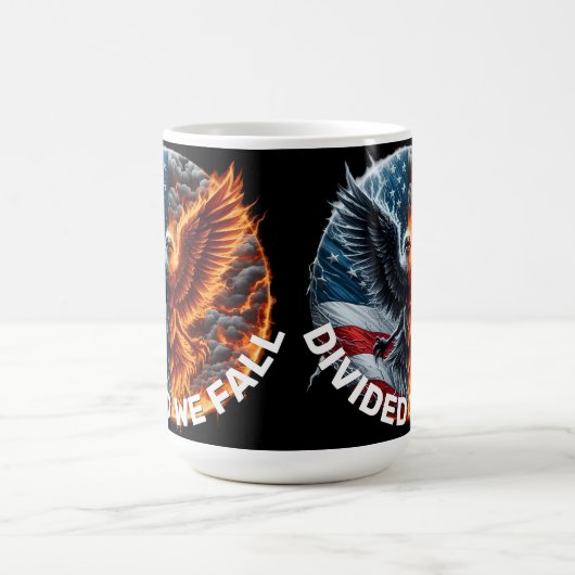 Gebildet fallen wir Brennende Flagge und Adler Kaffeetasse (Mittel)