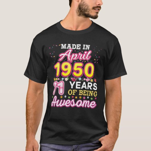 Gebildet im April 1950 71 Jahre Phantastisch 71. T-Shirt (Vorderseite)