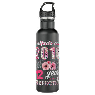 Gebildet im Jahr 2010 florale 12-jährige 12-jährig Edelstahlflasche