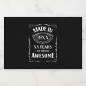 Gebildet im Jahr XX Jahre phantastischer Zollabfer Alkoholflaschenetikett (Einzelnes Label)