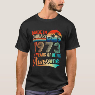Gebildet im Januar 1973 49 Jahre Phantastische Min T-Shirt