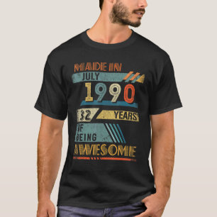Gebildet im Juli 1990 32 Jahre alt 32. Geburtstag T-Shirt