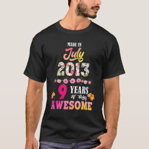 Gebildet im Juli 2013 mein Geburtstag 9 Jahre Awe T-Shirt
