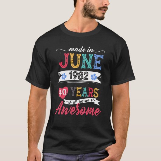 Gebildet im Juni 1982 40 Jahre Phantastisch 40 Jah T-Shirt (Vorderseite)