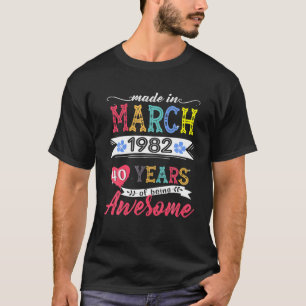 Gebildet im März 1982 40 Jahre Phantastisch T-Shirt