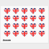 Gebildet in England-Union Jack Flag-Heart Form Herz-Aufkleber (Blatt)
